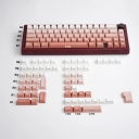 Rouge 104+25 Gradient Red Full PBT Dip-dye Keycaps Set Side Legends Doubleshot Backlit OEM Profile for Cherry MX Mechanical Keyboard
